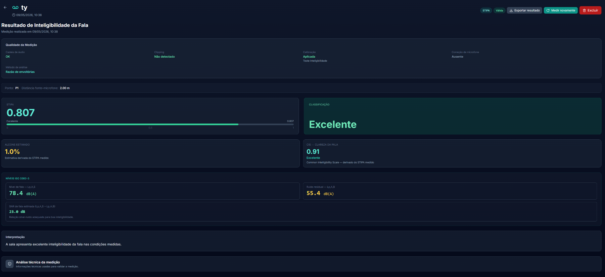 Inteligibilidade da Fala — Acquisition Agent